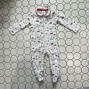 Baby Boden 100% Cotton London Patterned Footie